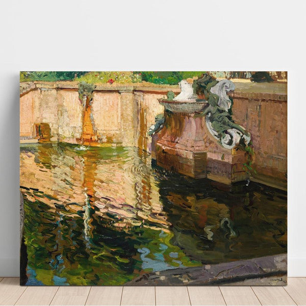 Reproduktion des Gemäldes La fontaine aux chevaux, La Granja - Joaquín Sorolla