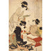 Reproduktion des Gemäldes Die Kalligraphie-Lektion - Kitagawa Utamaro