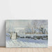 Leinwand Die Elster von Monet am Boden vor einer Wand
