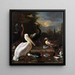 Die schwebende Feder - Melchior d'Hondecoeter — gerahmtes Bild an der Wand