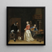 Die Besuch der Bewerber - Gerard ter Borch — gerahmtes Bild an der Wand