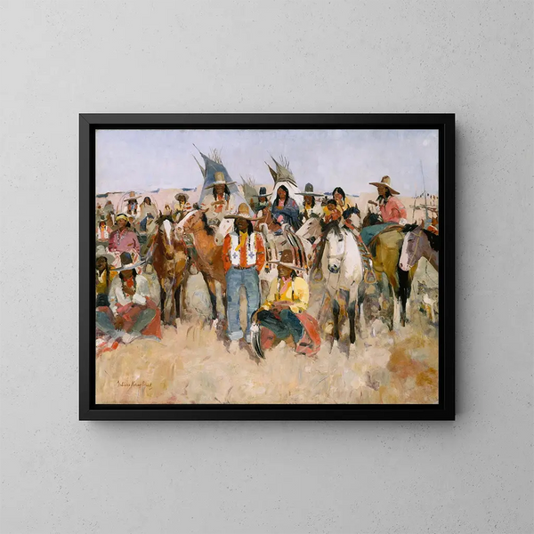 Fête des Jicarilla Apache - LaVerne Nelson Black — gerahmtes Bild an der Wand