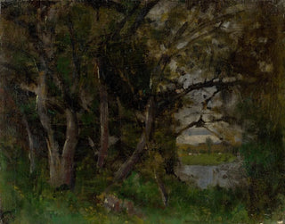 Ladislav Mednynszky - Early Evening Motif in a Park in Strky.webp