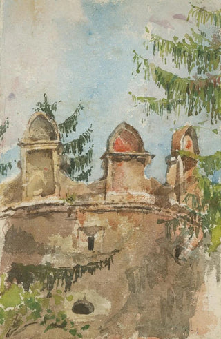 Ladislav Mednynszky - The tower of the manor house in Strky.webp