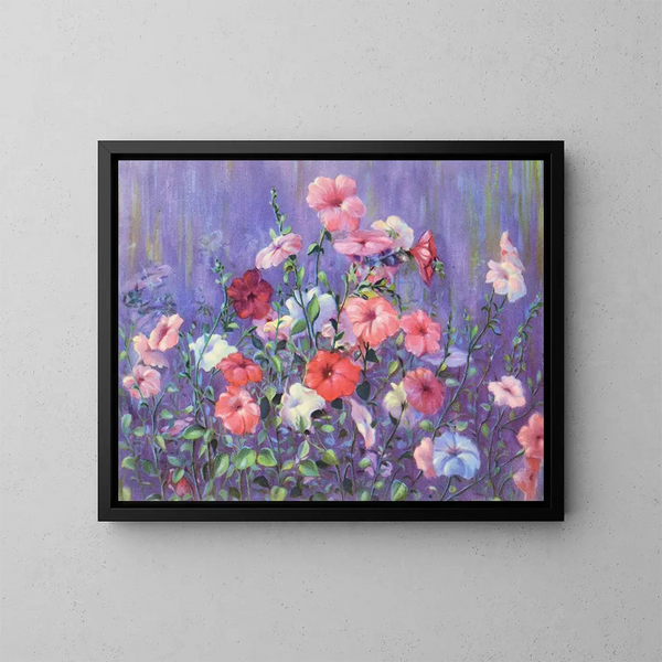 Pétunia-Gemälde - Lafayette F. Cargill — gerahmtes Bild an der Wand
