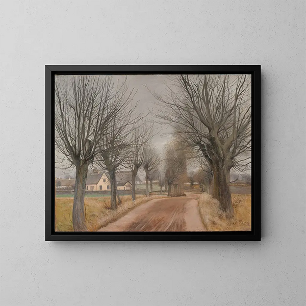 Eine Straße in der Nähe von Vindern, Zealand - Laurits Andersen Ring — gerahmtes Bild an der Wand