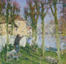 Lavandière, die ihre Wäsche aufhängt - Pierre Eugène Montézin — Ansicht des Kunstwerks