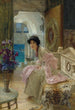 Reproduktion des Gemäldes Regarder et attendre - Lawrence Alma-Tadema
