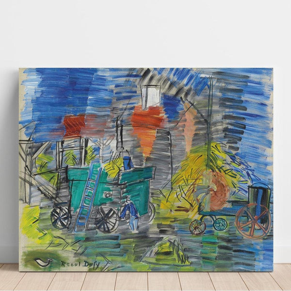 Reproduktion des Gemäldes Le Dépiquage Bleu - Raoul Dufy