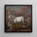 Der Herzog von Hamilton und sein siegreiches Rennpferd in Newmarket - John Wootton — gerahmtes Bild an der Wand