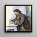 Der Kartenspieler - Paul Cézanne — gerahmtes Bild an der Wand