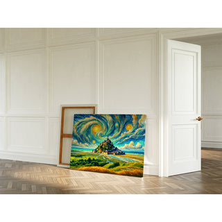 Le Mont Saint-Michel avec le style de Van Gogh | Intelligence artificielle