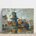 Reproduktion des Gemäldes Der Windmühle an der Unbekannten Gracht, Amsterdam - Claude Monet
