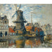 Reproduktion des Gemäldes Der Windmühle an der Unbekannten Gracht, Amsterdam - Claude Monet