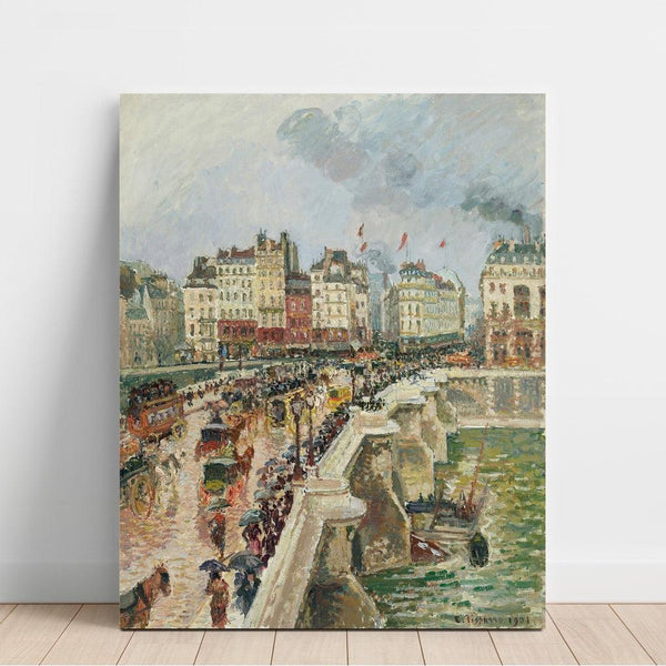 Reproduktion des Gemäldes Le Pont-Neuf, Après-Midi de Pluie - Camille Pissarro