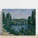 Reproduktion des Gemäldes Das Brücke und der Damm in Pontoise von Paul Cézanne