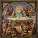 Der Triumph der Religion in den Künsten - Johann Friedrich Overbeck — in einem Innenraum präsentiert