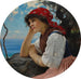 Der rote Schal - Charles Sprague Pearce — Ansicht des Kunstwerks