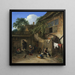 Der Garten des Bauernhauses - Adriaen van Ostade — gerahmtes Bild an der Wand