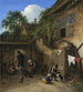 Der Garten des Bauernhauses - Adriaen van Ostade — Ansicht des Kunstwerks