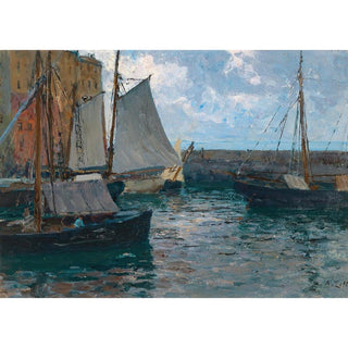 Le port de Camogli - Alfred Zoff | Reproduction Tableau Décoration murale affiche copie