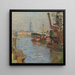 Das Hafen von Hamburg - Carl Moll — gerahmtes Bild an der Wand