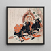 Der Prinz Genji und T beim Ausführen des Tanzes der blauen Welle aus Der Roman von Genji - Yashima Gakutei — gerahmtes Bild an der Wand