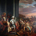 Der König Kyros übergibt den geplünderten Schatz des Tempels von Jerusalem - Ferdinand Bol — in einem Innenraum präsentiert