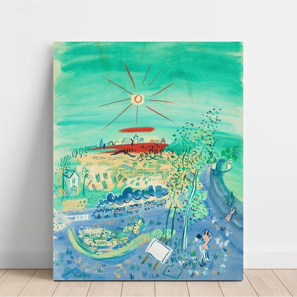 Reproduktion des Gemäldes Der blaue Zug - Raoul Dufy