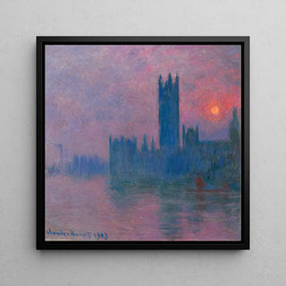 Das Parlament, untergehende Sonne - Claude Monet