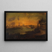 Blick auf die Insel Saint-Louis und die Insel der Cité vom Arsenal-Punkt - Le Roux — gerahmtes Bild an der Wand