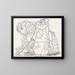 Nummer des Clowns mit Pferden - Leo Gestel — gerahmtes Bild an der Wand
