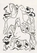 Drei Pferde - Leo Gestel — gerahmtes Bild an der Wand