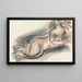 Skizzenblatt mit liegender weiblicher Nacktheit - Leo Gestel — gerahmtes Bild an der Wand