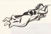 Skizzenblatt mit schwebender Frau und Trompete - Leo Gestel — Ansicht des Kunstwerks