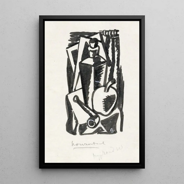 Leo Gestel - Stilleven met appel pijp en fles.webp