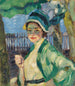 Portrait einer Dame unter einem grünen Regenschirm Frieda Blell - Leo Putz — Ansicht des Kunstwerks