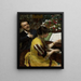 Ich sah eine Szene in der Nähe des Klaviers - Léon Wyczkowski — gerahmtes Bild an der Wand
