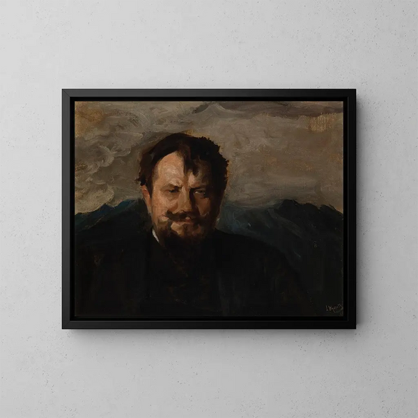 Portrait de Jan Kasprowicz - Leon Wyczółkowski — gerahmtes Bild an der Wand
