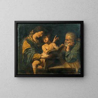 Leonello Spada - Holy Family with the Madonna teaching the Christ Child to read.webp