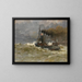 Der Schlepper Hamburger Albatros ruft SOS - Leonhard Sandrock — gerahmtes Bild an der Wand
