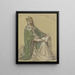 Saint Augustin sitzend und schreibend in einem Buch - Leopold Bode — gerahmtes Bild an der Wand