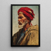 Ein Araber mit rotem Turban - Leopold Carl Müller — gerahmtes Bild an der Wand