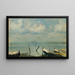 Vue de Mestre sur Venise, paysage lagunaire - Leopold Carl Müller — gerahmtes Bild an der Wand