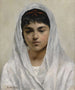Mädchen in Weiß - Leopold Carl Müller — Ansicht des Kunstwerks