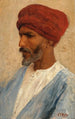 Portrait eines Orientalen mit rotem Turban - Leopold Carl Müller — Ansicht des Kunstwerks