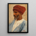 Portrait eines Orientalen mit rotem Turban - Leopold Carl Müller — gerahmtes Bild an der Wand