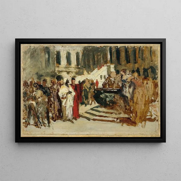 Leopold Carl Mller - Skizze zum Gemlde Arabische Kaufleute in Venedig.webp