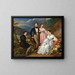 Ein Familienporträt vor dem Schloss Weilburg in Baden - Leopold Fertbauer — gerahmtes Bild an der Wand