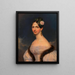 Dame unbekannte in violetter Robe - Leopold Fertbauer — gerahmtes Bild an der Wand